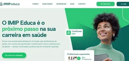 Site do IMIP Educa feito pela Detalhe